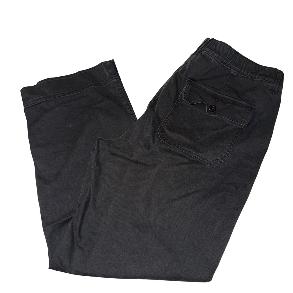 American Eagle Ex-Boyfriend Pant Large Black Stretch Utility Straight Leg